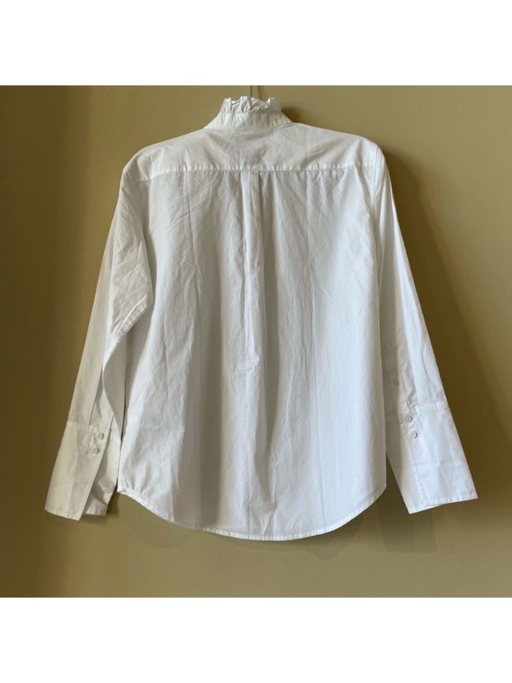 J. Crew White Ruffle Trim Garçon Shirt - Picture 3 of 3